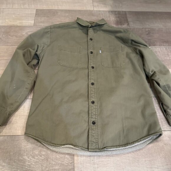 LEVI STRAUSS AND CO MENS MEDIUM HEAVY FLEECE LINED SHIRT MEDIUM - Picture 2 of 8